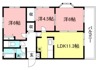 レ・フルール【1階】の間取り