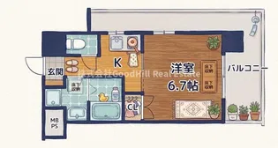サンスクエア新大阪【3階】の間取り