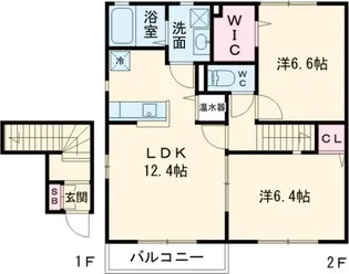 シャンス・メゾンIIA棟【2階】の間取り