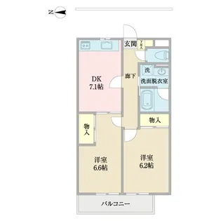 ベリーノサテア【5階】の間取り