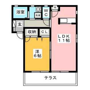 NIHONGI HILLS A棟【1階】の間取り
