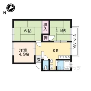 ハイツタミ【1階】の間取り