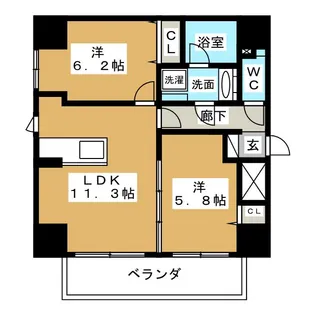 LIBERTA CARINO【9階】の間取り