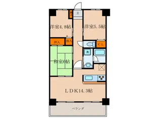 ファミ-ユ長栄【7階】の間取り