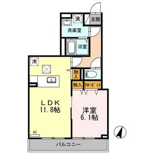 ルミエール久が原【1階】の間取り