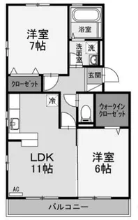 クレマンティーヌ A棟【2階】の間取り