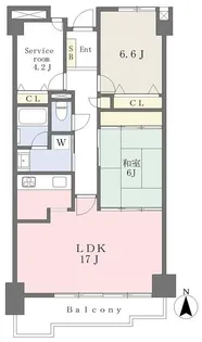 パストラルハイムエクセル上杉【6階】の間取り