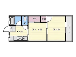 さつきハイツ【2階】の間取り