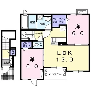 クオンハイツ【2階】の間取り