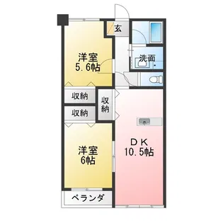 コーポラス2さわき【2階】の間取り