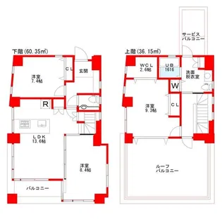 MIYABI【6階】の間取り