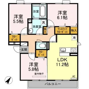 ハイアーク B棟【2階】の間取り