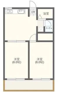 アーバンハイツ石田【1階】の間取り
