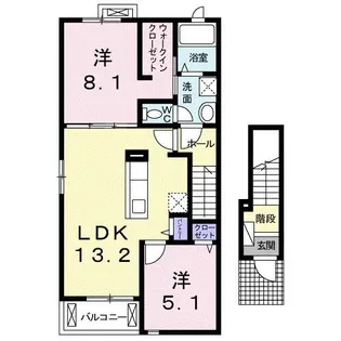 サニーコートヴィラ E【2階】の間取り