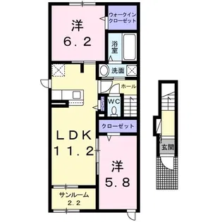 ル ヴァン ヴェール【2階】の間取り