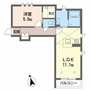 シャーメゾン祇園【2階】の間取り