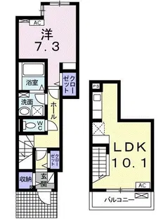 シャルム ソレイユ【1階】の間取り