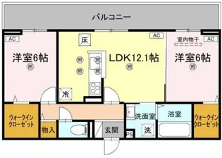 グラシア春日【1階】の間取り