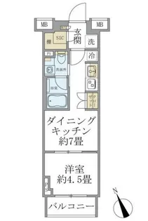 クレヴィア池袋West【2階】の間取り