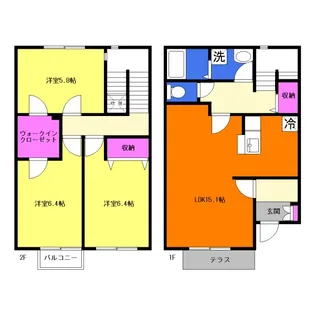 神奈川県厚木市愛甲4【一戸建】の間取り