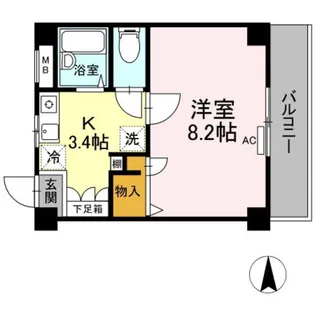 メゾンなかやま【4階】の間取り