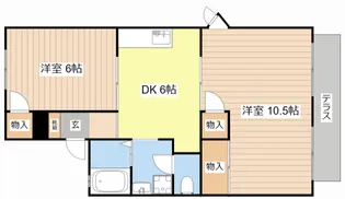 リバーサイド白鳥【1階】の間取り