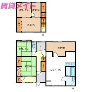 三重県松阪市東町【一戸建】の間取り