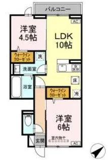 岡山県倉敷市四十瀬【アパート】の間取り