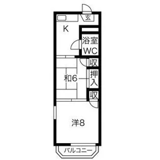 松原ハイツ【2階】の間取り