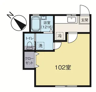 ドエル西【1階】の間取り