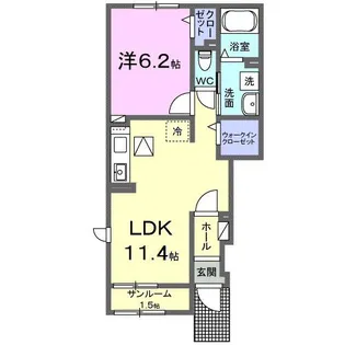 むくつる【1階】の間取り