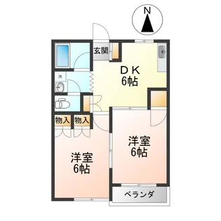 ベルゾーネ城西【1階】の間取り