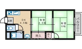 津村ハイツ【2階】の間取り