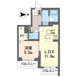 フォンターナYU【1階】の間取り