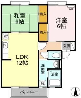 ビラ芳翆 A【1階】の間取り