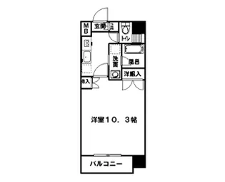 グランツ観音本町【9階】の間取り