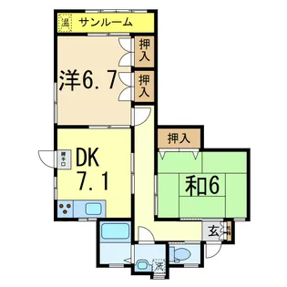 ピュアグリーン【1階】の間取り