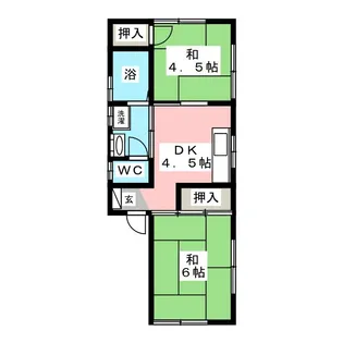 コーポかのえ【1階】の間取り