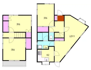 神奈川県小田原市城山2【一戸建】の間取り
