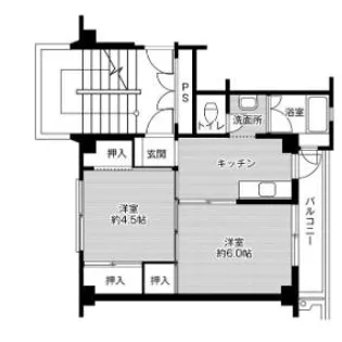 ビレッジハウス早島1号棟【4階】の間取り