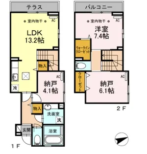 エリーワコートの間取り