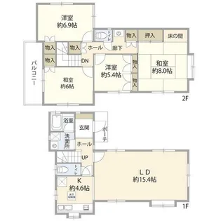 神奈川県横浜市中区山元町4【一戸建】の間取り