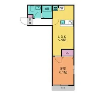 アノンテラス東三田III【1階】の間取り
