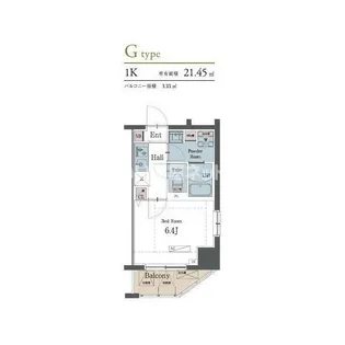 ラグゼナ横浜鶴見【3階】の間取り