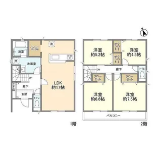 千葉県四街道市大日【一戸建】の間取り