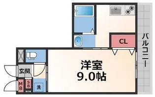 エクレール上小阪【1階】の間取り