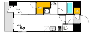 1LDKの間取り画像