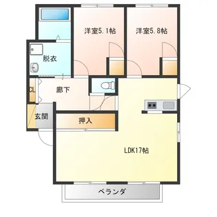 ディアスフロール【1階】の間取り