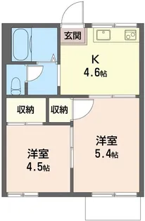 コーポイイジマB【1階】の間取り