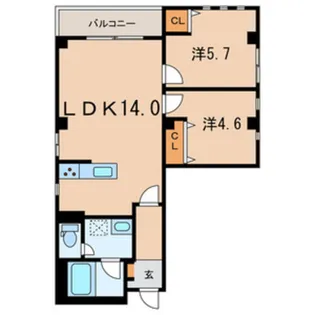 (仮称)墨田区亀沢3丁目計画【5階】の間取り